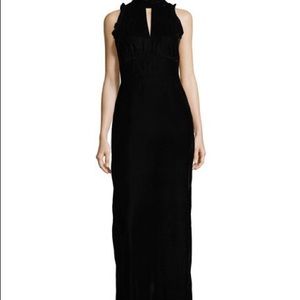 Shoshanna Alana Velvet Ruffle gown